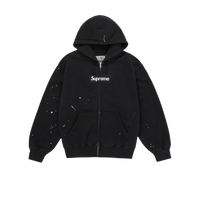 Supreme MM6 Maison Margiela Box Logo Zip Up Hooded Sweatshirt Black